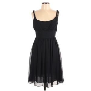 Banana Republic Black Silk Dress Lauren GG 10